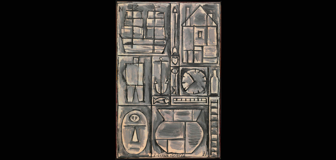 Joaquín Torres García (Uruguayo, 1874–1949). Composition. 1931. Óleo sobre lienzo. The Museum of Modern Art, New York. Gift of Larry Aldrich, 1956. © Sucesión Joaquín Torres-García, Montevideo 2016. Foto: Thomas Griesel
