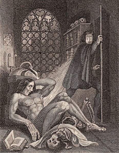 Ilustración de Frankenstein presente en la edición de 1831