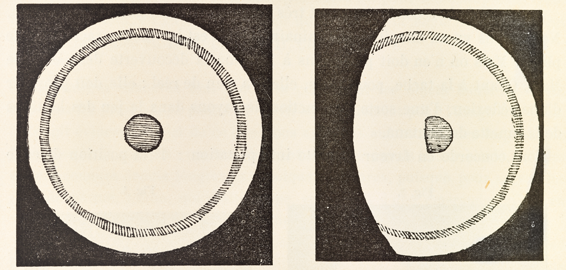 Dibujos de Marte de Fontana, 1659 y 1638. Del libro La Planete Mars et ses conditions dhabitabilite de Camille Flammarion. Ed Gauthier Villars et fils (Paris), 1892-1909.