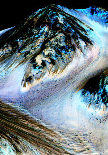 Evidencias de agua en Marte.