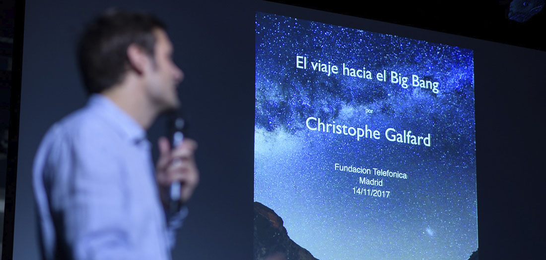 El científico Christophe Galfard en nuestro auditorio.