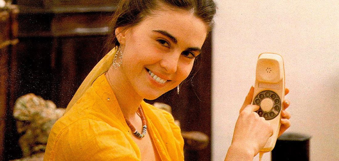 Publicidad Teléfono Góndola. Compañía Telefónica Nacional de España. Años 70.