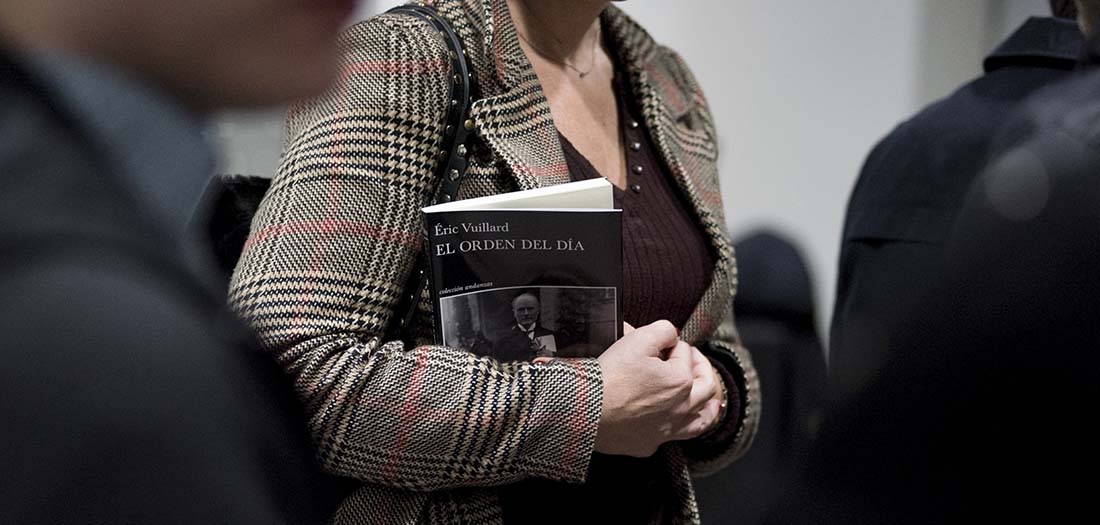 Imágenes de la presentación de Éric Vuillard.