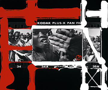 William Klein, Schools Out_ Dakar_ 1963 Painted contact_2000