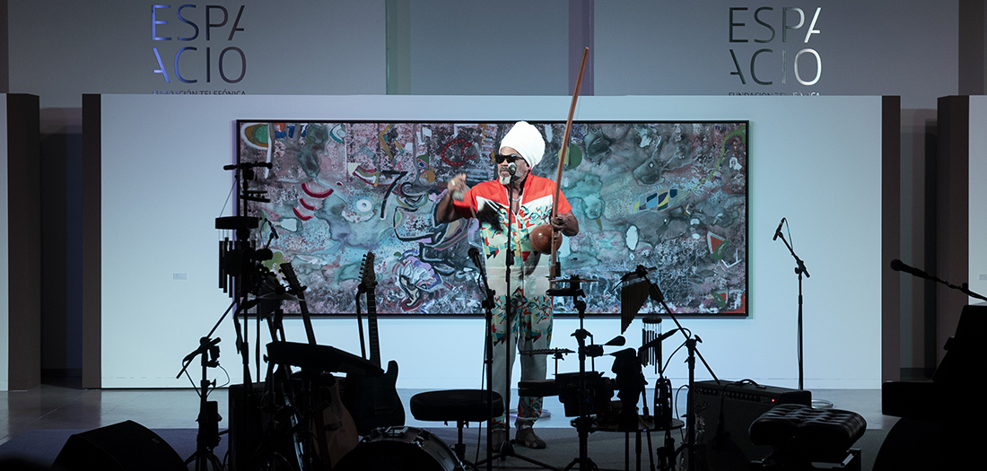 Carlinhos Brown, durante su actuación en nuestro auditorio.