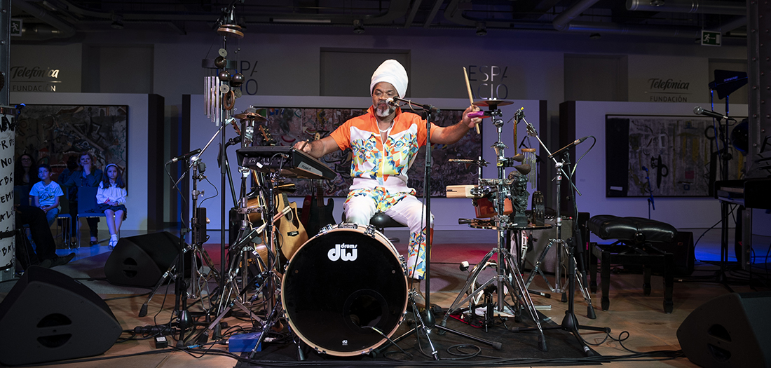 Carlinhos Brown, durante su actuación en nuestro auditorio.
