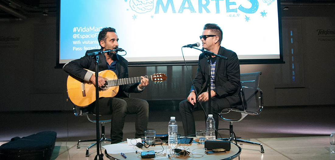 Jorge Drexler y Santiago Auserón en directo en nuestro auditorio.