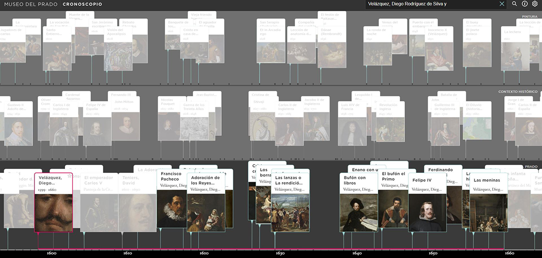 La 'Línea del tiempo', IA aplicada a las colecciones para conocer el contexto histórico, artístico, político y social. El proyecto que ha sido posible gracias a la colaboración de Telefónica, es una novedad a nivel mundial en el entorno de los museos.