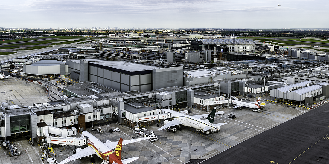 Aeropuerto de Heathrow 8, Londres, Reino Unido (detalle).