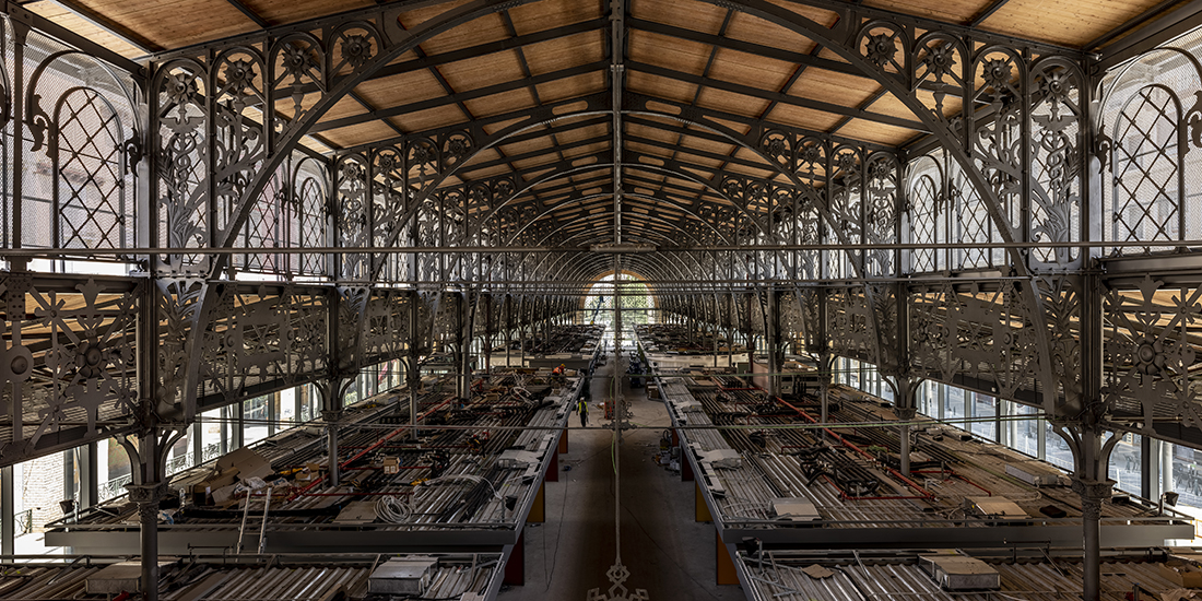 Mercado Central de Zaragoza, España (detalle).