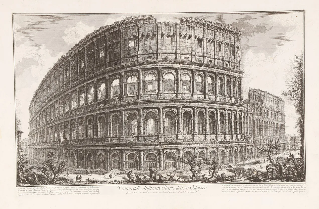 Giovanni Battista Piranesi Vedute di Roma disegnate ed incise da Giambattista Piranesi Architetto Veneziano Veduta dellAnfiteatro Flavio detto il Colosseo c 1745