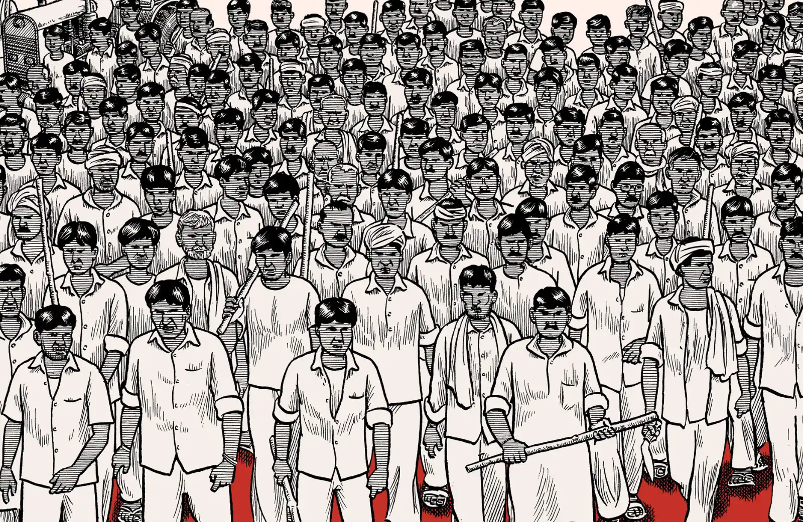 Recorte de la portada de El disturbio Eterno de Joe Sacco