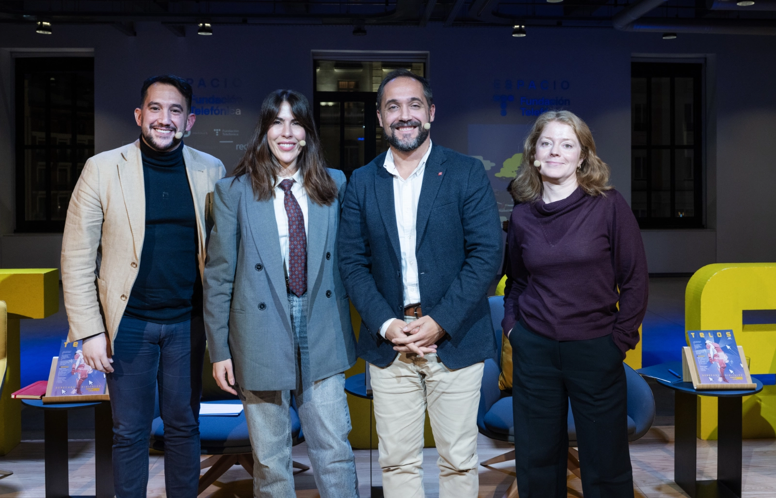 Un momento del Foro TELOS con Delia Rodríguez, Eduardo Fonseca y Jesús Herrero Poza