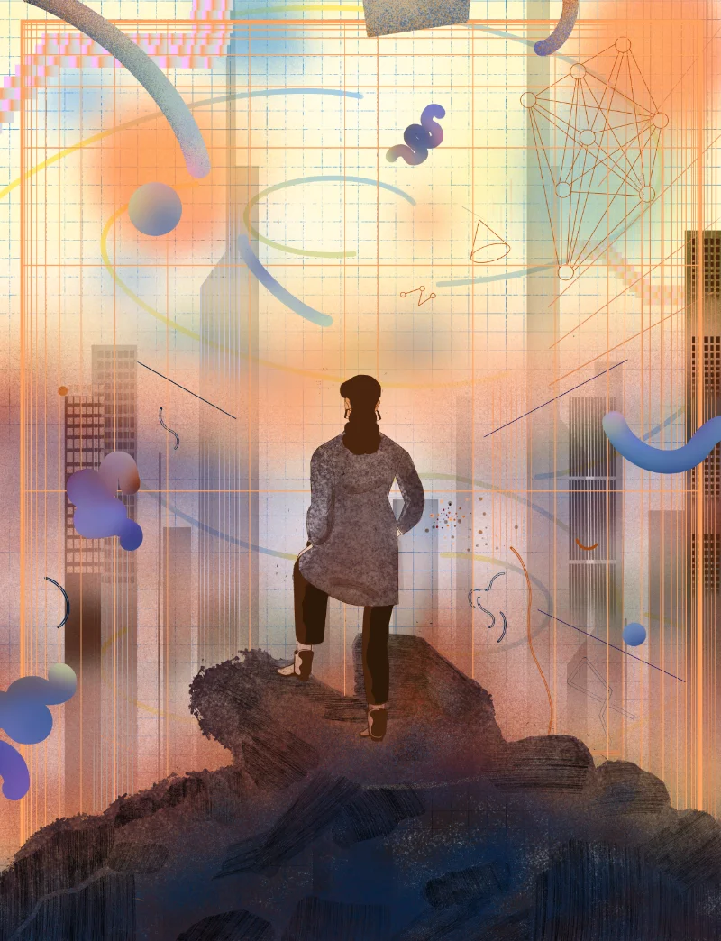 Ilustración de Isabel Albertos para Telos