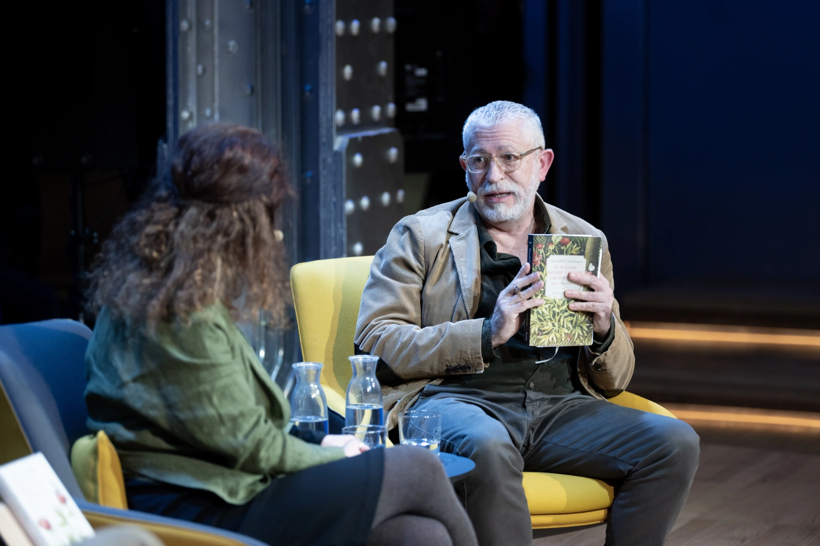 Un momento del encuentro con la neurocientífica Nazareth Castellanos y los periodistas Rafael Ruiz y Lorenzo Milá