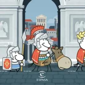 Recorte de la portada del libro de Emilio del Río. ‘Pequeña historia de la antigua Roma’