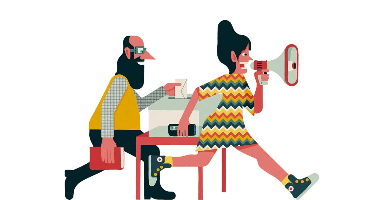 Imagen de cabecera del Foro Telos. ¿Egoístas o solidarios? Un encuentro intergeneracional para conversar sobre el mundo que deseamos construir